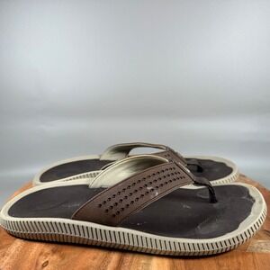 Olukai Ulele Mens Flip Flops Sandals Thong Brown Size 10 US 43 EUR
